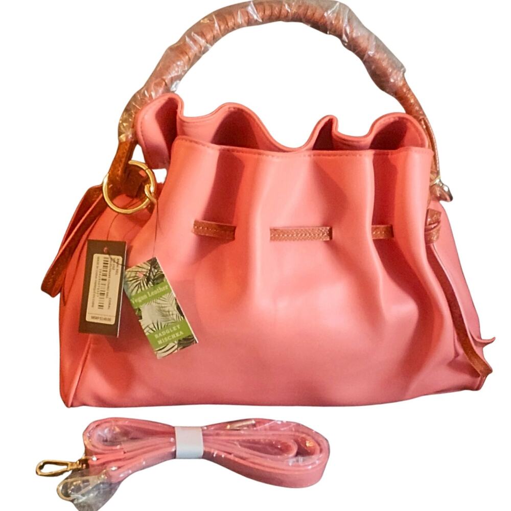Badgley Mischka Pink Bucket Bag - New with Tags & Strap